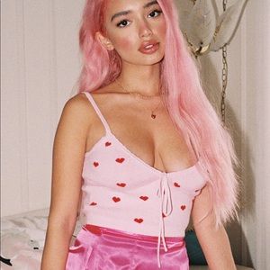 Princess Polly “Lover Crop Top Pink”